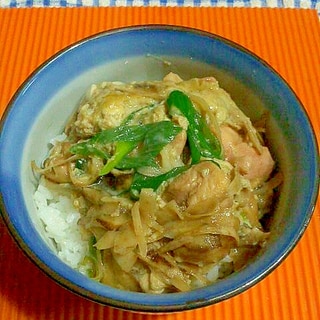 ゴボウとネギの親子丼♪